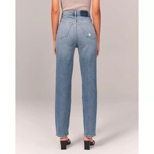 Abercrombie 90s Straight Ultra High Rise Jeans Criss Cross Waist Curve Love 24